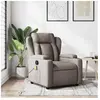 vidaXL Fauteuil de massage inclinable Taupe Tissu