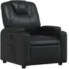 vidaXL Fauteuil inclinable Noir Similicuir