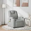 vidaXL Fauteuil de massage inclinable Gris clair Tissu