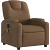 vidaXL Fauteuil de massage inclinable Marron Tissu