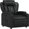 vidaXL Fauteuil inclinable Noir Similicuir