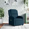 vidaXL Fauteuil inclinable de massage bleu velours