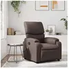 vidaXL Fauteuil de massage inclinable Marron Similicuir