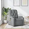 vidaXL Fauteuil de massage inclinable Gris clair Tissu