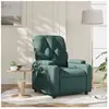 Non communiqué vidaXL Fauteuil inclinable Vert foncé Tissu