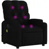 vidaXL Fauteuil de massage inclinable Noir Tissu