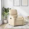 vidaXL Fauteuil inclinable Crème Tissu