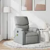 vidaXL Fauteuil de massage inclinable Gris clair Tissu