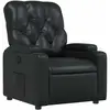 vidaXL Fauteuil inclinable Noir Similicuir
