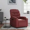 vidaXL Fauteuil inclinable Rouge bordeaux Similicuir