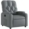 vidaXL Fauteuil inclinable Gris Similicuir