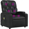 vidaXL Fauteuil de massage inclinable Noir Similicuir