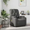 vidaXL Fauteuil de massage inclinable Gris Similicuir