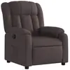 vidaXL Fauteuil inclinable Marron foncé Tissu