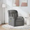 vidaXL Fauteuil de massage inclinable Gris foncé Tissu