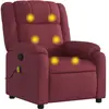 vidaXL Vidaxl Fauteuil De Massage Inclinable Rouge Bordeaux Tissu