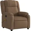 vidaXL Fauteuil de massage inclinable Marron Tissu