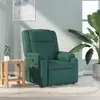 vidaXL Fauteuil de massage inclinable Vert foncé Tissu