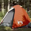 vidaXL Vidaxl Tente De Camping À Dôme 2 Personnes Gris Et Orange Imperméable
