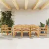 vidaXL Ensemble à manger de jardin 9 pcs Bois de teck solide