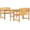vidaXL Ensemble à manger de jardin 3 pcs Bois de teck massif