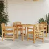 vidaXL Chaises de jardin lot de 4 58x59x88 cm bois de teck solide