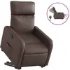vidaXL Fauteuil inclinable électrique marron similicuir