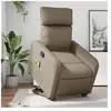 vidaXL Fauteuil inclinable de massage Cappuccino Similicuir