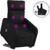 vidaXL Fauteuil inclinable de massage Noir Similicuir