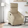 vidaXL Fauteuil inclinable Crème Tissu