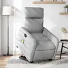 vidaXL Fauteuil de massage inclinable Gris clair Tissu