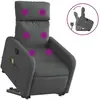 vidaXL Fauteuil de massage inclinable Gris foncé Tissu