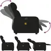 vidaXL Fauteuil de massage inclinable électrique Noir Tissu