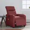 vidaXL Fauteuil de massage inclinable électrique rouge bordeaux