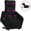 vidaXL Fauteuil inclinable de massage électrique Noir Tissu