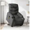 vidaXL Fauteuil inclinable de massage électrique Gris foncé Tissu