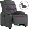 vidaXL Fauteuil inclinable de massage électrique gris foncé tissu