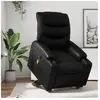 vidaXL Fauteuil inclinable de massage Noir Similicuir