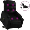 vidaXL Fauteuil inclinable de massage électrique noir similicuir