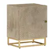 vidaXL Table de chevet 40x30x50 cm bois massif manguier et fer