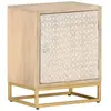 vidaXL Table de chevet 40x30x50 cm bois massif manguier et fer