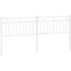 vidaXL Tête de lit métal blanc 180 cm