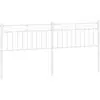 vidaXL Tête de lit métal blanc 193 cm