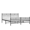 Vidaxl cadre de lit métal sans matelas avec pied de lit noir 183x213cm