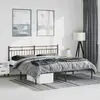 Vidaxl cadre de lit métal sans matelas avec tête de lit noir 193x203cm