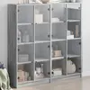 vidaXL Bibliothèque avec portes sonoma gris 136x37x142 cm