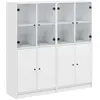 vidaXL Bibliothèque avec portes blanc 136x37x142 cm bois d'ingénierie