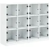 vidaXL Bibliothèque avec portes blanc 136x37x109 cm bois d'ingénierie