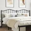 vidaXL Tête de lit métal noir 180 cm