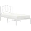 vidaXL Cadre de lit métal avec tête de lit blanc 80x200 cm